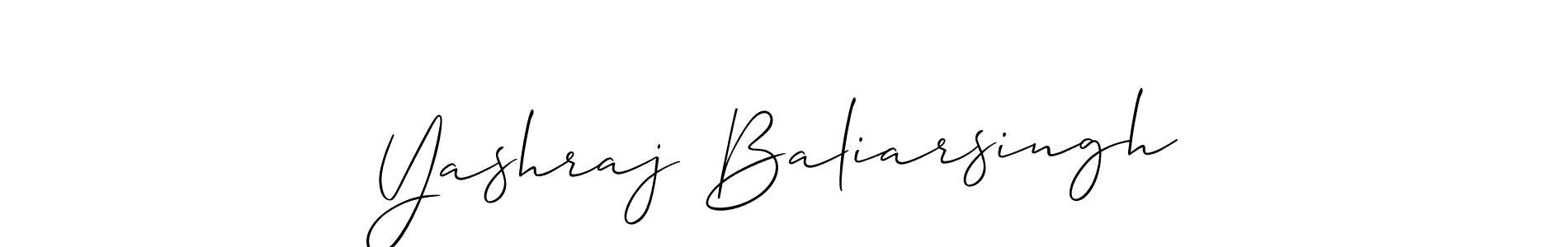 The best way (Allison_Script) to make a short signature is to pick only two or three words in your name. The name Yashraj Baliarsingh include a total of six letters. For converting this name. Yashraj Baliarsingh signature style 2 images and pictures png
