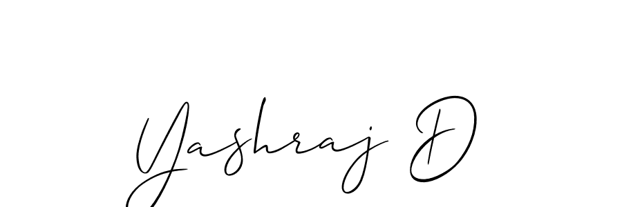 Create a beautiful signature design for name Yashraj D. With this signature (Allison_Script) fonts, you can make a handwritten signature for free. Yashraj D signature style 2 images and pictures png