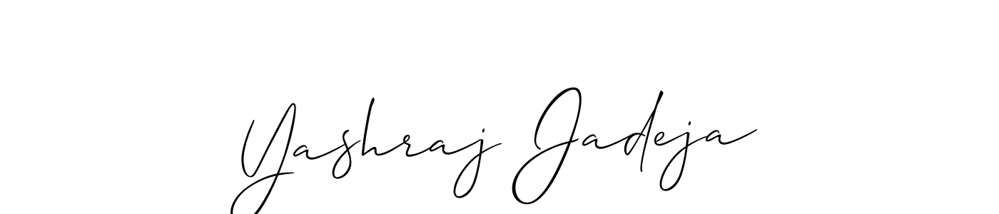 How to make Yashraj Jadeja signature? Allison_Script is a professional autograph style. Create handwritten signature for Yashraj Jadeja name. Yashraj Jadeja signature style 2 images and pictures png