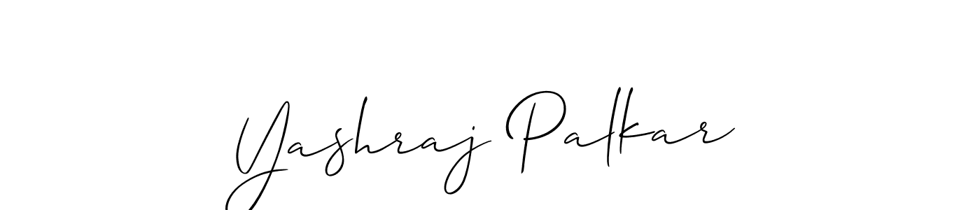 Make a beautiful signature design for name Yashraj Palkar. With this signature (Allison_Script) style, you can create a handwritten signature for free. Yashraj Palkar signature style 2 images and pictures png