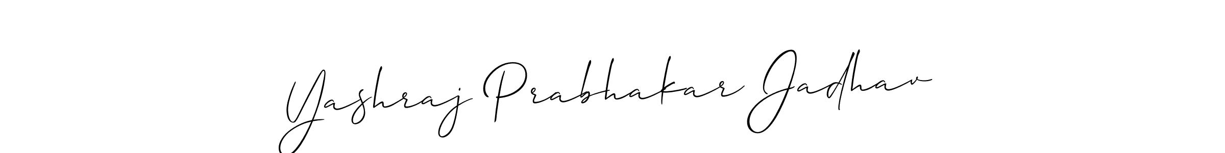 How to make Yashraj Prabhakar Jadhav signature? Allison_Script is a professional autograph style. Create handwritten signature for Yashraj Prabhakar Jadhav name. Yashraj Prabhakar Jadhav signature style 2 images and pictures png