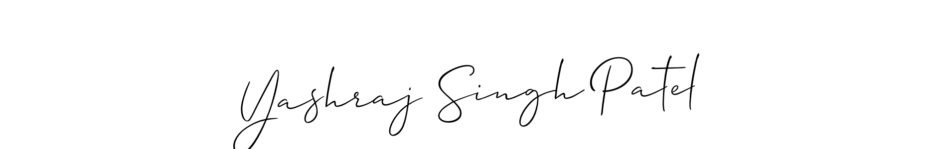 Make a beautiful signature design for name Yashraj Singh Patel. With this signature (Allison_Script) style, you can create a handwritten signature for free. Yashraj Singh Patel signature style 2 images and pictures png