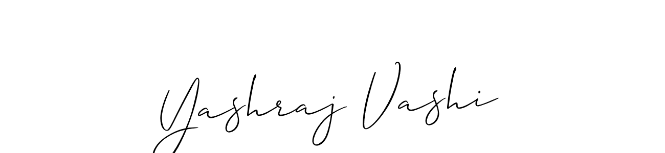 It looks lik you need a new signature style for name Yashraj Vashi. Design unique handwritten (Allison_Script) signature with our free signature maker in just a few clicks. Yashraj Vashi signature style 2 images and pictures png