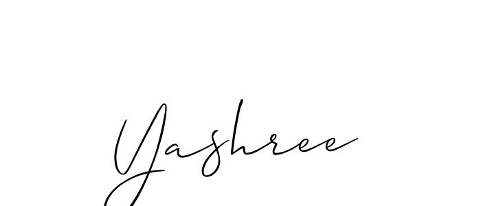 Yashree stylish signature style. Best Handwritten Sign (Allison_Script) for my name. Handwritten Signature Collection Ideas for my name Yashree. Yashree signature style 2 images and pictures png