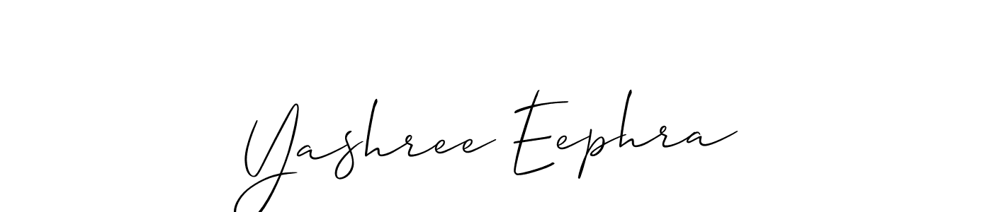 Also we have Yashree Eephra name is the best signature style. Create professional handwritten signature collection using Allison_Script autograph style. Yashree Eephra signature style 2 images and pictures png