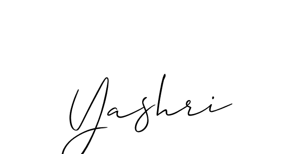 Use a signature maker to create a handwritten signature online. With this signature software, you can design (Allison_Script) your own signature for name Yashri. Yashri signature style 2 images and pictures png