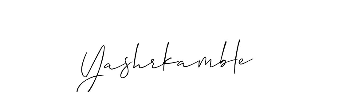 The best way (Allison_Script) to make a short signature is to pick only two or three words in your name. The name Yashrkamble include a total of six letters. For converting this name. Yashrkamble signature style 2 images and pictures png