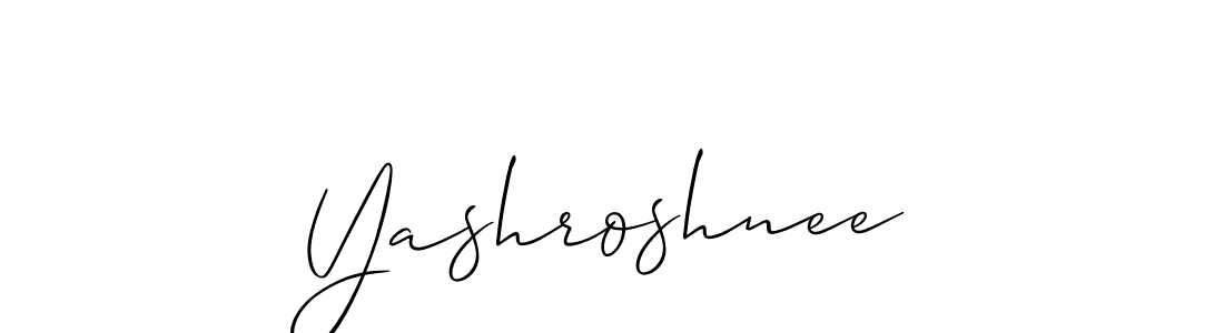 It looks lik you need a new signature style for name Yashroshnee. Design unique handwritten (Allison_Script) signature with our free signature maker in just a few clicks. Yashroshnee signature style 2 images and pictures png