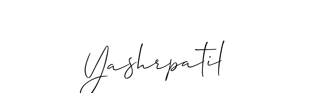 Use a signature maker to create a handwritten signature online. With this signature software, you can design (Allison_Script) your own signature for name Yashrpatil. Yashrpatil signature style 2 images and pictures png