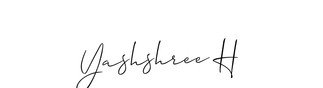 Yashshree H stylish signature style. Best Handwritten Sign (Allison_Script) for my name. Handwritten Signature Collection Ideas for my name Yashshree H. Yashshree H signature style 2 images and pictures png