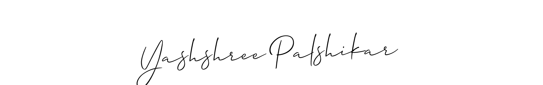 Make a beautiful signature design for name Yashshree Palshikar. With this signature (Allison_Script) style, you can create a handwritten signature for free. Yashshree Palshikar signature style 2 images and pictures png