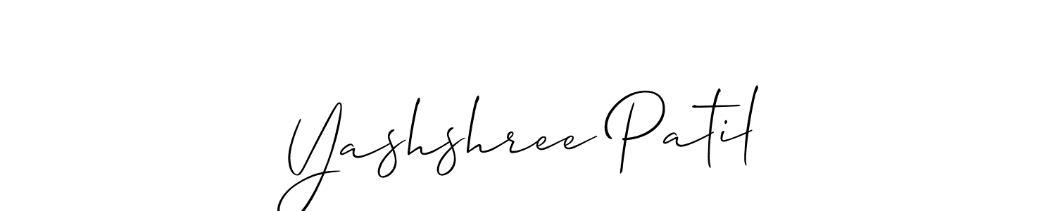 Design your own signature with our free online signature maker. With this signature software, you can create a handwritten (Allison_Script) signature for name Yashshree Patil. Yashshree Patil signature style 2 images and pictures png