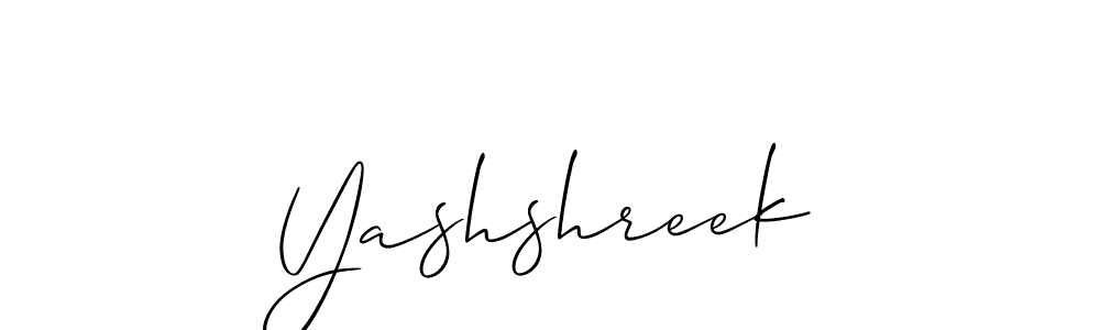 Yashshreek stylish signature style. Best Handwritten Sign (Allison_Script) for my name. Handwritten Signature Collection Ideas for my name Yashshreek. Yashshreek signature style 2 images and pictures png