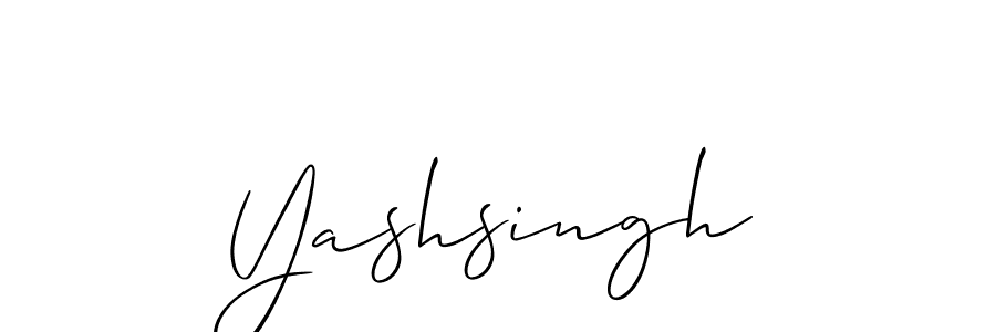 Design your own signature with our free online signature maker. With this signature software, you can create a handwritten (Allison_Script) signature for name Yashsingh. Yashsingh signature style 2 images and pictures png