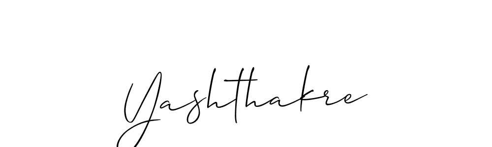 Design your own signature with our free online signature maker. With this signature software, you can create a handwritten (Allison_Script) signature for name Yashthakre. Yashthakre signature style 2 images and pictures png