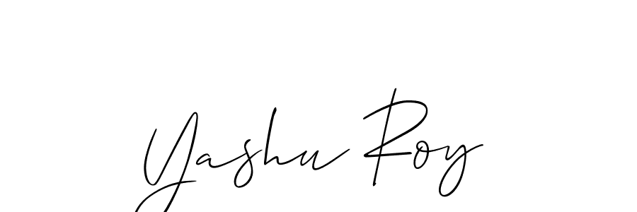 It looks lik you need a new signature style for name Yashu Roy. Design unique handwritten (Allison_Script) signature with our free signature maker in just a few clicks. Yashu Roy signature style 2 images and pictures png