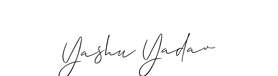 Similarly Allison_Script is the best handwritten signature design. Signature creator online .You can use it as an online autograph creator for name Yashu Yadav. Yashu Yadav signature style 2 images and pictures png