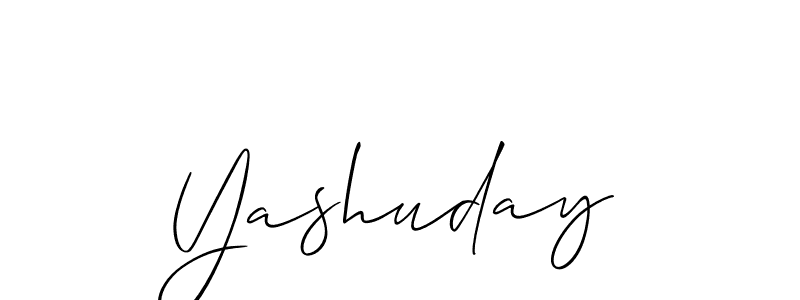 Make a beautiful signature design for name Yashuday. With this signature (Allison_Script) style, you can create a handwritten signature for free. Yashuday signature style 2 images and pictures png