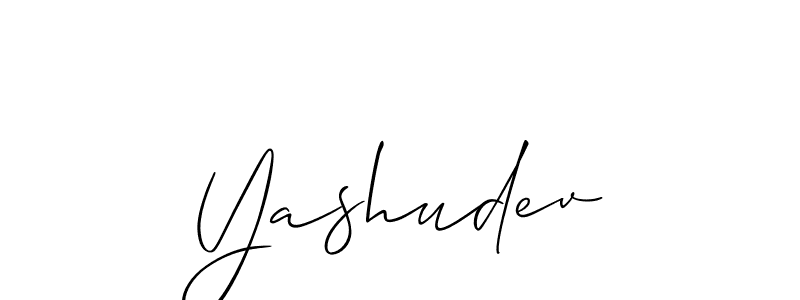 Yashudev stylish signature style. Best Handwritten Sign (Allison_Script) for my name. Handwritten Signature Collection Ideas for my name Yashudev. Yashudev signature style 2 images and pictures png