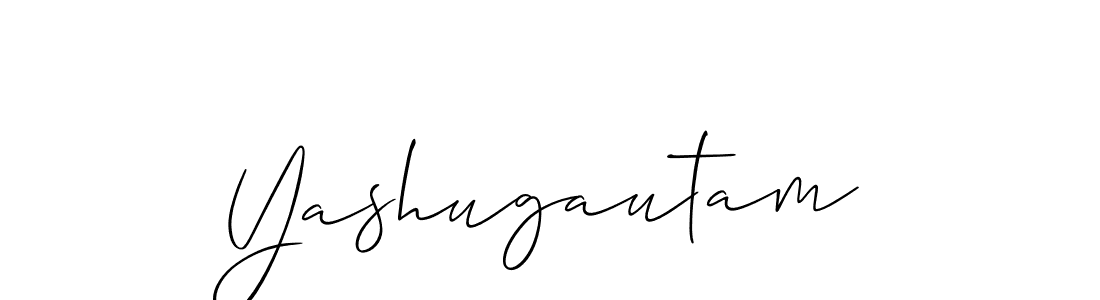 Design your own signature with our free online signature maker. With this signature software, you can create a handwritten (Allison_Script) signature for name Yashugautam. Yashugautam signature style 2 images and pictures png