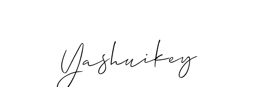 It looks lik you need a new signature style for name Yashuikey. Design unique handwritten (Allison_Script) signature with our free signature maker in just a few clicks. Yashuikey signature style 2 images and pictures png