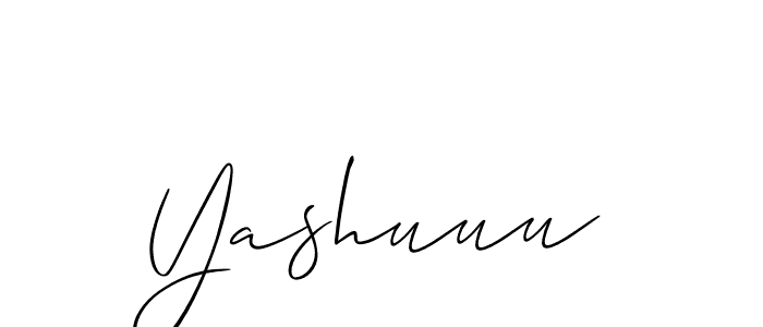 Also You can easily find your signature by using the search form. We will create Yashuuu name handwritten signature images for you free of cost using Allison_Script sign style. Yashuuu signature style 2 images and pictures png