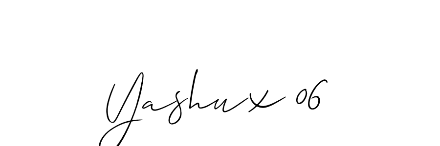 Similarly Allison_Script is the best handwritten signature design. Signature creator online .You can use it as an online autograph creator for name Yashux 06. Yashux 06 signature style 2 images and pictures png