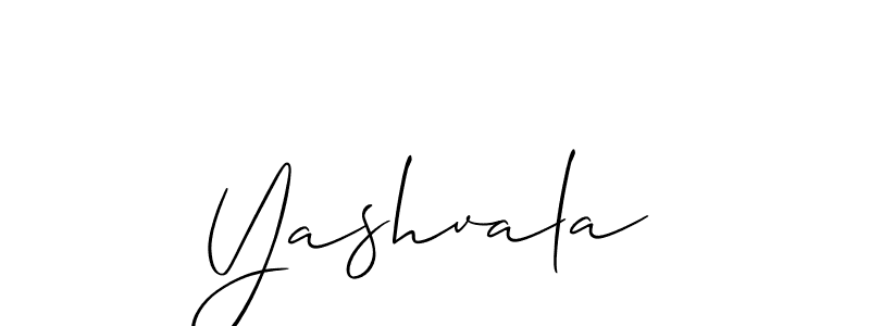 It looks lik you need a new signature style for name Yashvala. Design unique handwritten (Allison_Script) signature with our free signature maker in just a few clicks. Yashvala signature style 2 images and pictures png