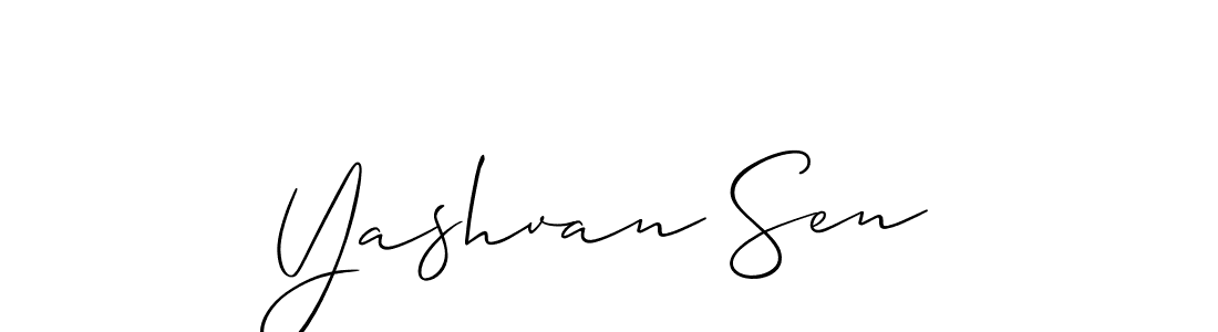 How to Draw Yashvan Sen signature style? Allison_Script is a latest design signature styles for name Yashvan Sen. Yashvan Sen signature style 2 images and pictures png