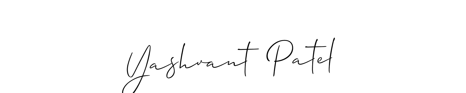 How to make Yashvant  Patel name signature. Use Allison_Script style for creating short signs online. This is the latest handwritten sign. Yashvant  Patel signature style 2 images and pictures png