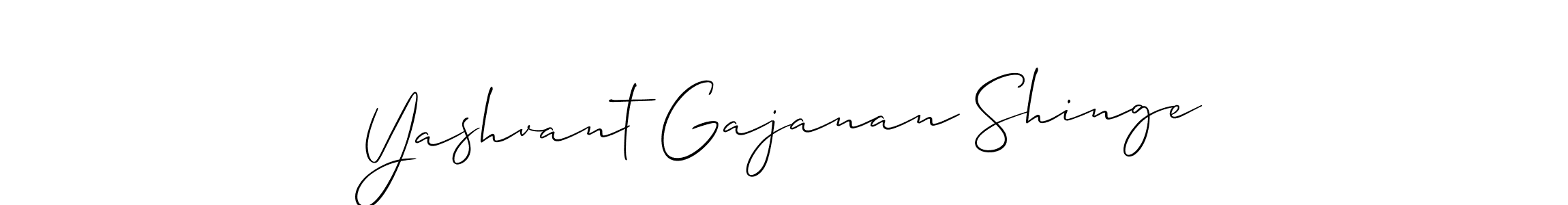 Make a short Yashvant Gajanan Shinge signature style. Manage your documents anywhere anytime using Allison_Script. Create and add eSignatures, submit forms, share and send files easily. Yashvant Gajanan Shinge signature style 2 images and pictures png