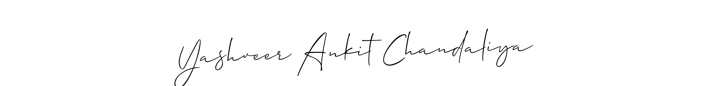 Also we have Yashveer Ankit Chandaliya name is the best signature style. Create professional handwritten signature collection using Allison_Script autograph style. Yashveer Ankit Chandaliya signature style 2 images and pictures png