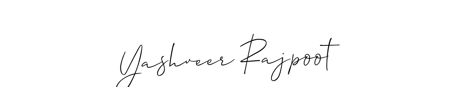 Create a beautiful signature design for name Yashveer Rajpoot. With this signature (Allison_Script) fonts, you can make a handwritten signature for free. Yashveer Rajpoot signature style 2 images and pictures png