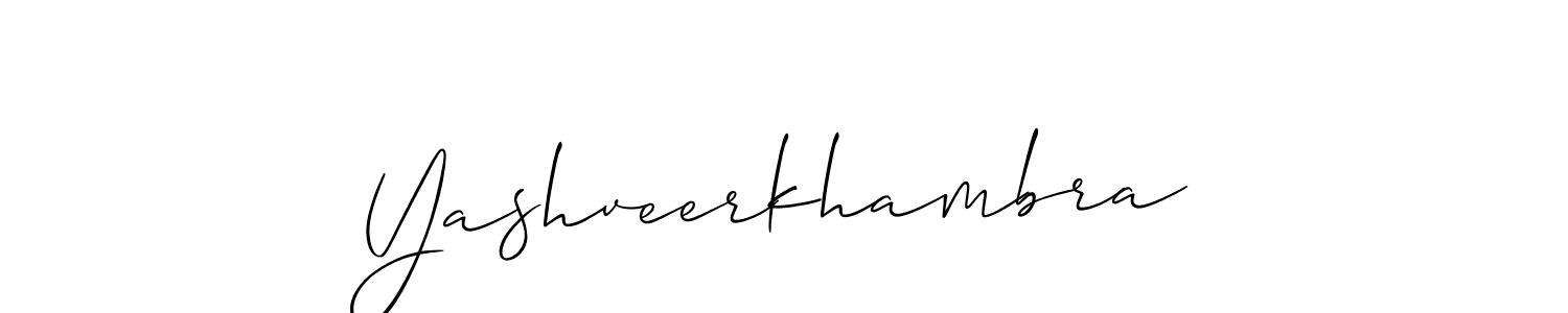 Create a beautiful signature design for name Yashveerkhambra. With this signature (Allison_Script) fonts, you can make a handwritten signature for free. Yashveerkhambra signature style 2 images and pictures png