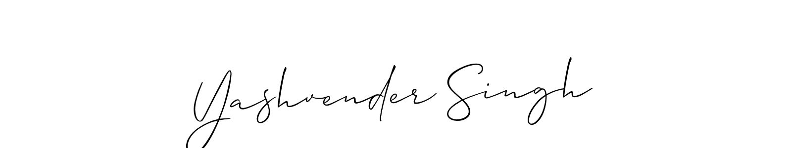 How to make Yashvender Singh signature? Allison_Script is a professional autograph style. Create handwritten signature for Yashvender Singh name. Yashvender Singh signature style 2 images and pictures png