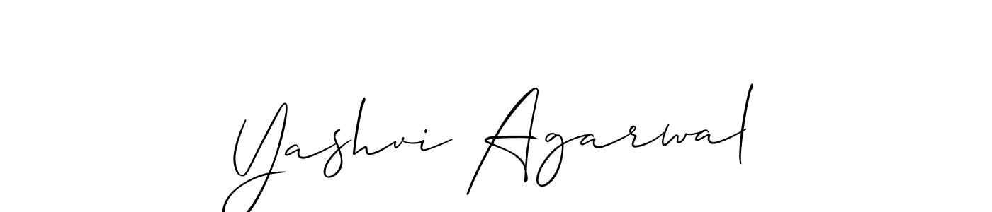 This is the best signature style for the Yashvi Agarwal name. Also you like these signature font (Allison_Script). Mix name signature. Yashvi Agarwal signature style 2 images and pictures png