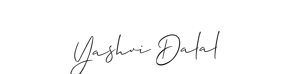 You should practise on your own different ways (Allison_Script) to write your name (Yashvi Dalal) in signature. don't let someone else do it for you. Yashvi Dalal signature style 2 images and pictures png