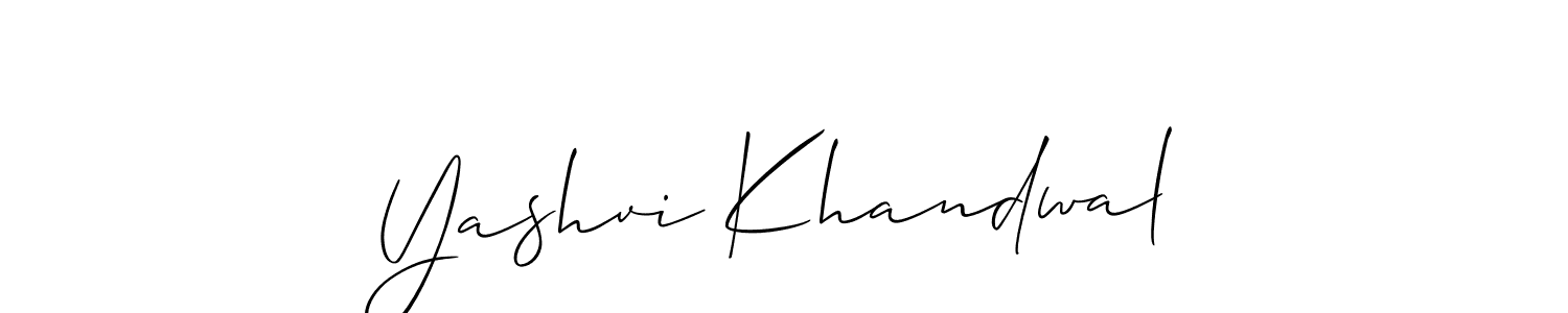 Also we have Yashvi Khandwal name is the best signature style. Create professional handwritten signature collection using Allison_Script autograph style. Yashvi Khandwal signature style 2 images and pictures png