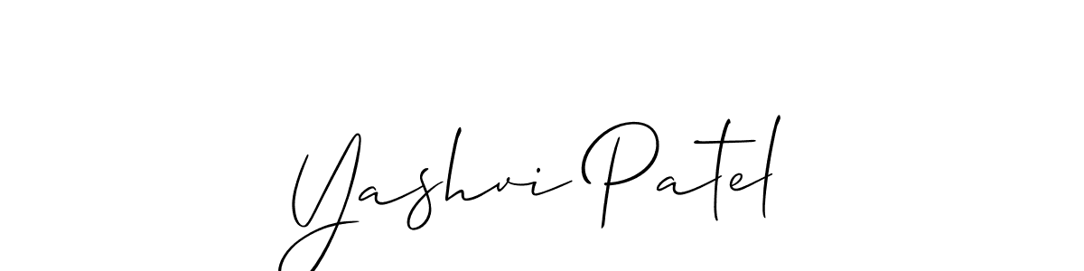 You should practise on your own different ways (Allison_Script) to write your name (Yashvi Patel) in signature. don't let someone else do it for you. Yashvi Patel signature style 2 images and pictures png