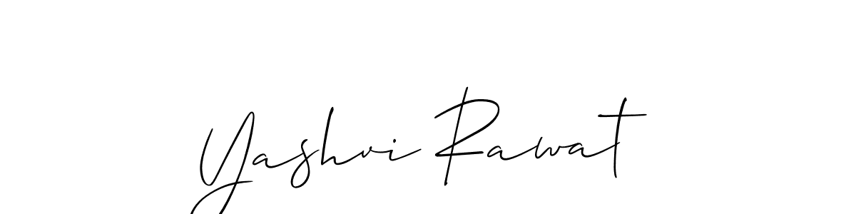 Design your own signature with our free online signature maker. With this signature software, you can create a handwritten (Allison_Script) signature for name Yashvi Rawat. Yashvi Rawat signature style 2 images and pictures png