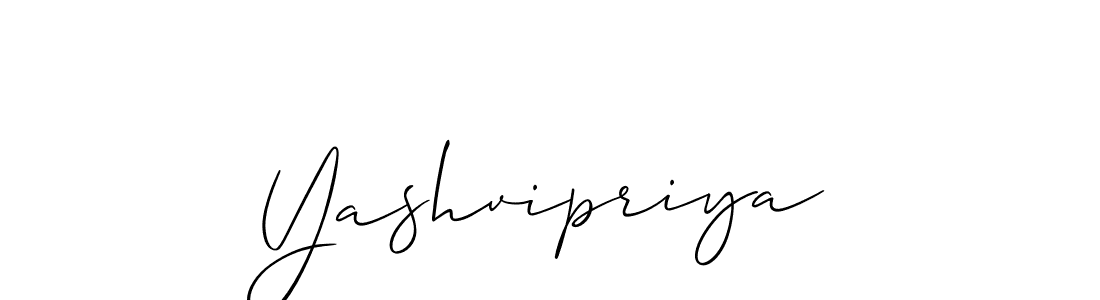 Make a beautiful signature design for name Yashvipriya. With this signature (Allison_Script) style, you can create a handwritten signature for free. Yashvipriya signature style 2 images and pictures png