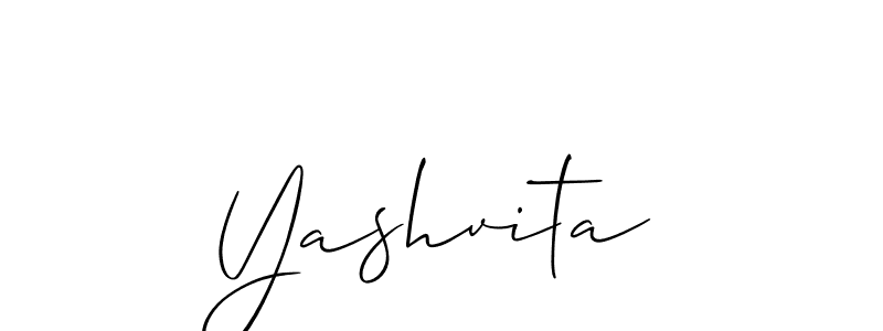 The best way (Allison_Script) to make a short signature is to pick only two or three words in your name. The name Yashvita include a total of six letters. For converting this name. Yashvita signature style 2 images and pictures png