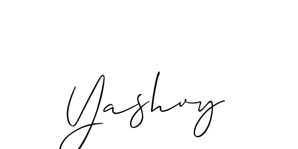 Create a beautiful signature design for name Yashvy. With this signature (Allison_Script) fonts, you can make a handwritten signature for free. Yashvy signature style 2 images and pictures png