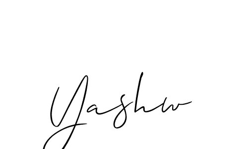 Make a beautiful signature design for name Yashw. With this signature (Allison_Script) style, you can create a handwritten signature for free. Yashw signature style 2 images and pictures png