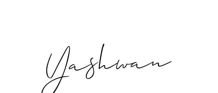 How to make Yashwan signature? Allison_Script is a professional autograph style. Create handwritten signature for Yashwan name. Yashwan signature style 2 images and pictures png