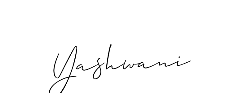 Make a beautiful signature design for name Yashwani. With this signature (Allison_Script) style, you can create a handwritten signature for free. Yashwani signature style 2 images and pictures png