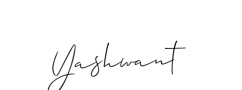 How to make Yashwant signature? Allison_Script is a professional autograph style. Create handwritten signature for Yashwant name. Yashwant signature style 2 images and pictures png