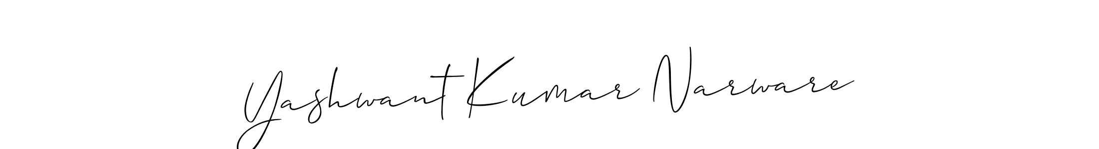 Use a signature maker to create a handwritten signature online. With this signature software, you can design (Allison_Script) your own signature for name Yashwant Kumar Narware. Yashwant Kumar Narware signature style 2 images and pictures png