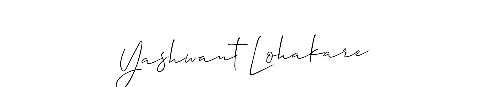 This is the best signature style for the Yashwant Lohakare name. Also you like these signature font (Allison_Script). Mix name signature. Yashwant Lohakare signature style 2 images and pictures png