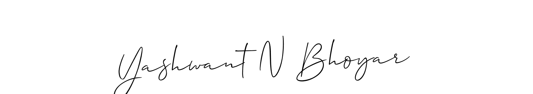 if you are searching for the best signature style for your name Yashwant N Bhoyar. so please give up your signature search. here we have designed multiple signature styles  using Allison_Script. Yashwant N Bhoyar signature style 2 images and pictures png